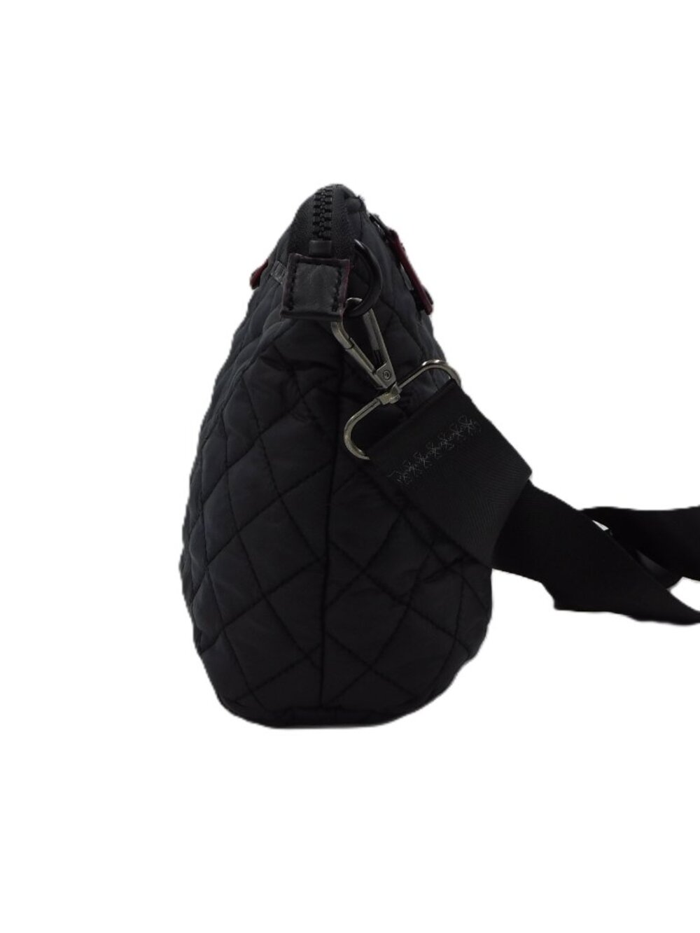 MZ Wallace Black Quilted Nylon Messenger Crossbody Bag | EUC - Picture 5 of 12